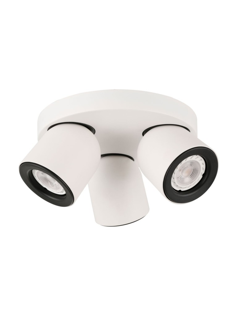 Lampy sufitowe reflektory - ITALUX Nuora Reflektor GU10 3x35W Biały/Czarny SPL-2855-3C-WH - produkt kolory-swiatla.pl 1