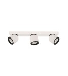 Lampy sufitowe reflektory - ITALUX Nuora Reflektor GU10 3x35W Biały/Czarny SPL-2855-3B-WH - product 1