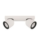 Lampy sufitowe reflektory - ITALUX Nuora Reflektor GU10 2x35W Biały/Czarny SPL-2855-2B-WH - product 1