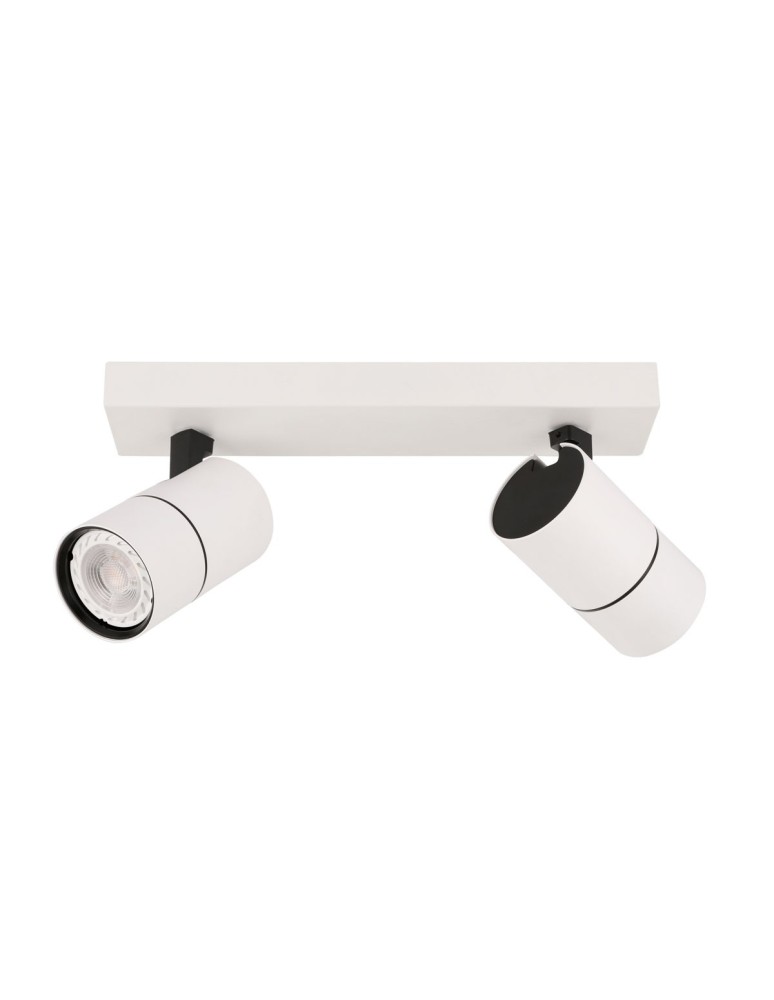 Lampy sufitowe reflektory - ITALUX Laconi Reflektor GU10 2x35W Biały/Czarny SPL-2813-2B-WH - produkt kolory-swiatla.pl 1
