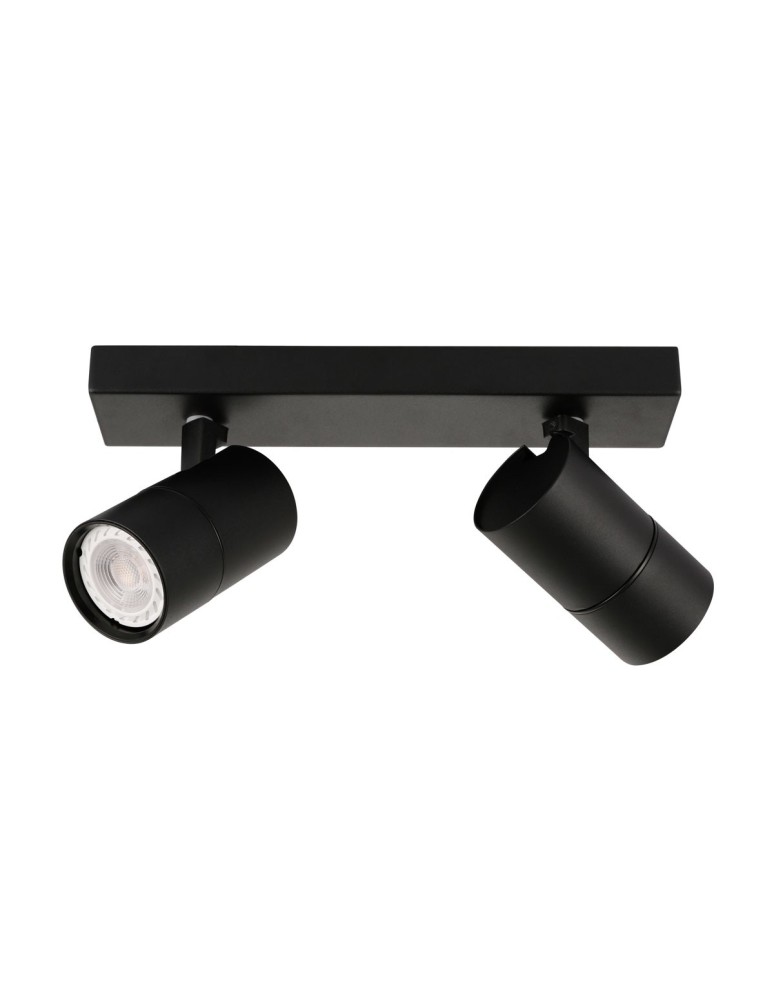 Lampy sufitowe reflektory - ITALUX Laconi Reflektor GU10 2x35W Czarny SPL-2813-2B-BL - produkt kolory-swiatla.pl 1