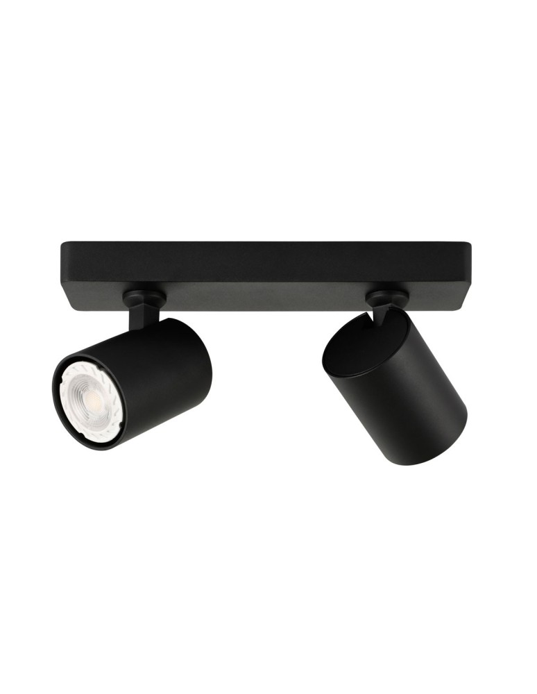 Lampy sufitowe reflektory - ITALUX Lumsi Reflektor GU10 2x35W Czarny SPL-2071-2-MB-BL - produkt kolory-swiatla.pl 1