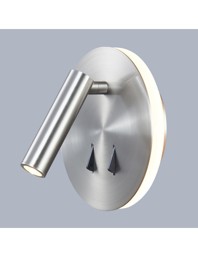 Kinkiety do czytania - ITALUX Nemo Kinkiet LED zintegrowany 9W 3000K 9W Nikiel SP.7348-02A-S-NICK - produkt kolory-swiatla.pl 1