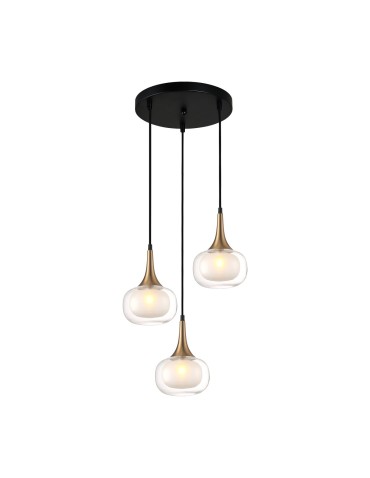 ITALUX Konila Wisząca G9 3x10W Mosiądz PND-99709-3A-BRO-CL