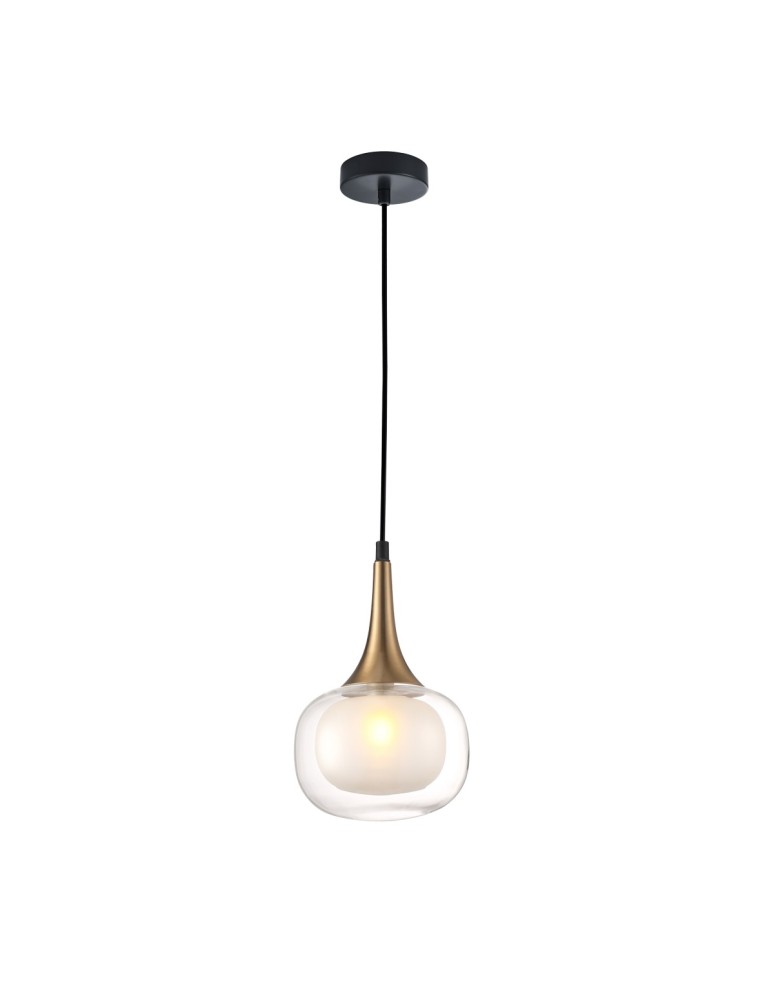 Lampy wiszące - ITALUX Konila Wisząca G9 1x10W Mosiądz PND-99709-1-BRO-CL - produkt kolory-swiatla.pl 1