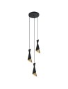 ITALUX Malia Wisząca E27 3x40W Czarny/Złoty PND-85949-3 BK+GD