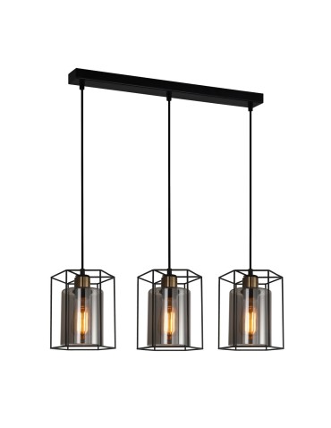 ITALUX Kalula Wisząca E27 3x40W Czarny PND-78901-3-BK+SG