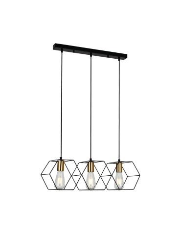 ITALUX Aina Wisząca E27 3x40W Czarny PND-74889-3-BK