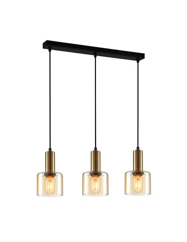 ITALUX Santia Wisząca E27 3x40W Miedziany PND-65342-3-BRO+AMB