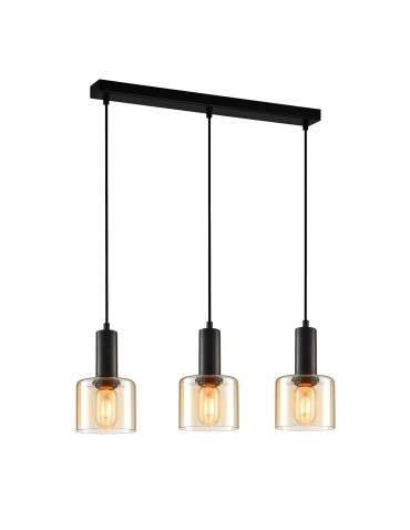 ITALUX Santia Wisząca E27 3x40W Czarny PND-65342-3-BK+AMB