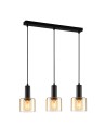 ITALUX Santia Wisząca E27 3x40W Czarny PND-65342-3-BK+AMB