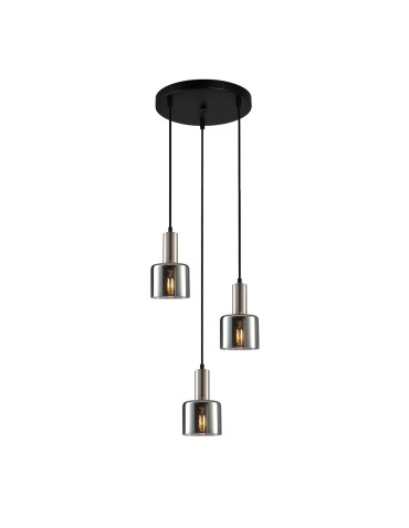 ITALUX Santia Wisząca E27 3x40W Srebrny PND-65342-3A-SC+SG