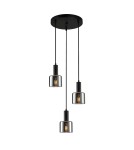 Lampy wiszące - ITALUX Santia Wisząca E27 3x40W Czarny PND-65342-3A-BK+SG - product 1
