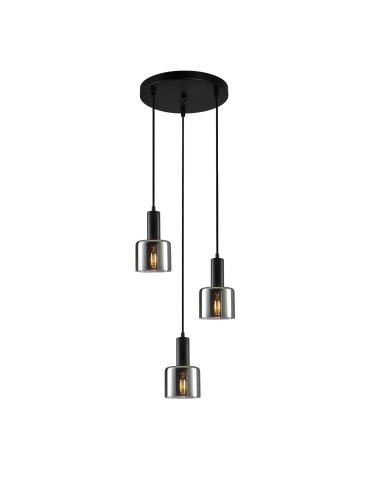 ITALUX Santia Wisząca E27 3x40W Czarny PND-65342-3A-BK+SG