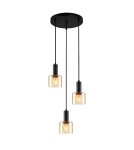Lampy wiszące - ITALUX Santia Wisząca E27 3x40W Czarny PND-65342-3A-BK+AMB - product 1