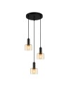 ITALUX Santia Wisząca E27 3x40W Czarny PND-65342-3A-BK+AMB