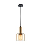 Lampy wiszące - ITALUX Santia Wisząca E27 1x40W Miedziany PND-65342-1-BRO+AMB - product 1