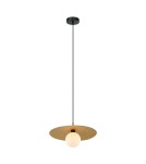 Lampy wiszące kule - ITALUX Malor Wisząca G9 1x25W Czarny/Złoty PND-4602-1-XL-GD - product 1