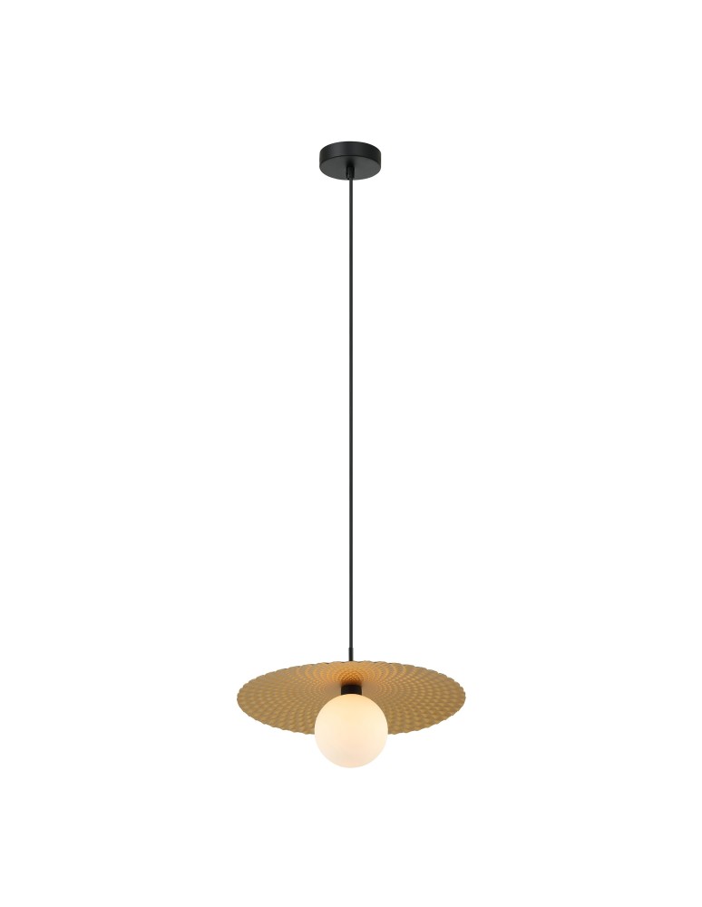 Lampy wiszące kule - ITALUX Malor Wisząca G9 1x25W Czarny/Złoty PND-4602-1-XL-GD - produkt kolory-swiatla.pl 1