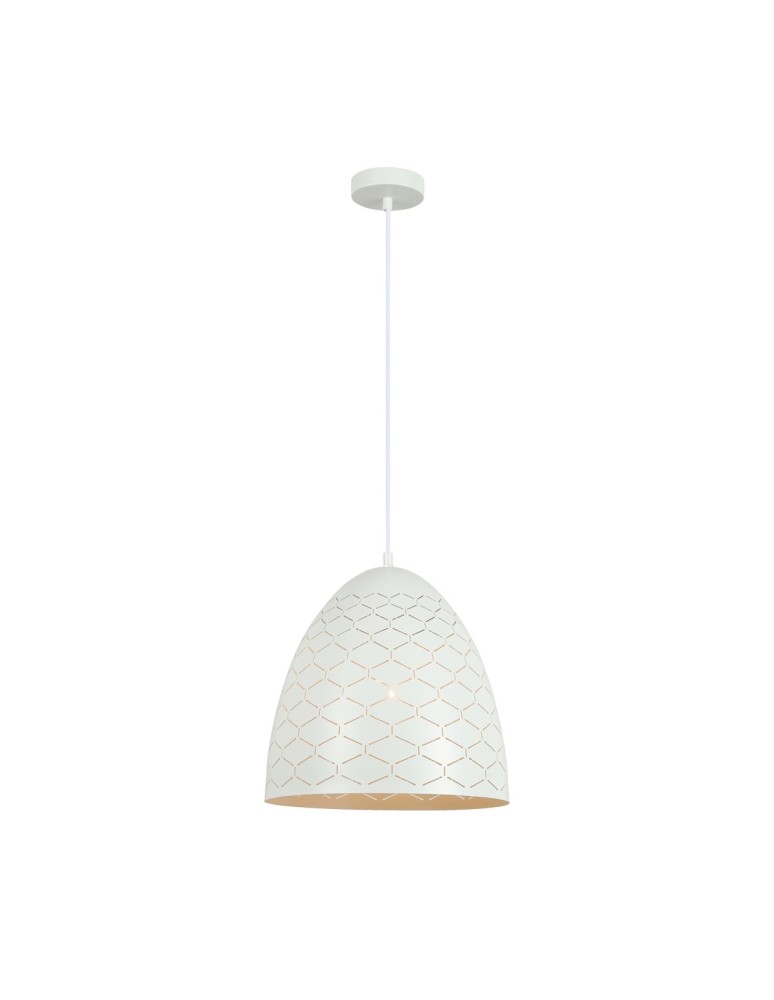 Lampy wiszące - ITALUX Leilani Wisząca E27 1x40W Biały PND-43445-1L-WH - produkt kolory-swiatla.pl 1