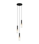 Lampy wiszące - ITALUX Perola Wisząca E14 3x40W Czarny/Złoty PND-43363-3 BK+BR - product 1