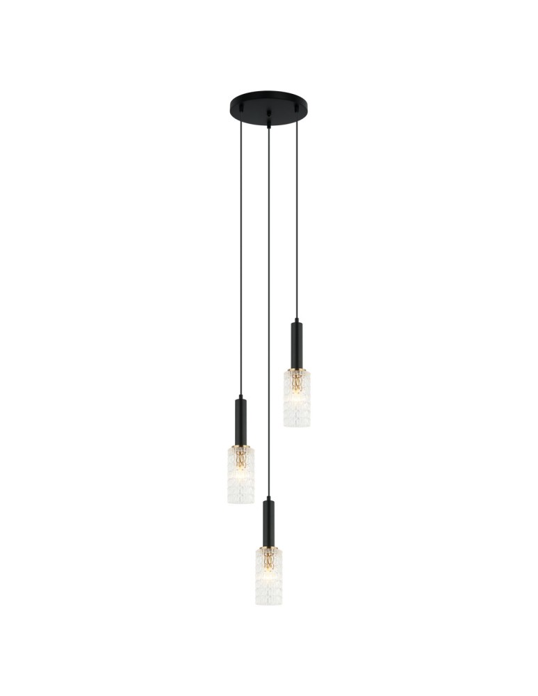 Lampy wiszące - ITALUX Perola Wisząca E14 3x40W Czarny/Złoty PND-43363-3 BK+BR - produkt kolory-swiatla.pl 1