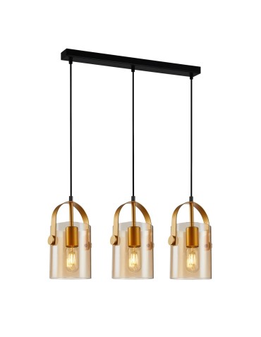 ITALUX Nanesma Wisząca E27 3x40W Złoty PND-32453-3-GD+AMB