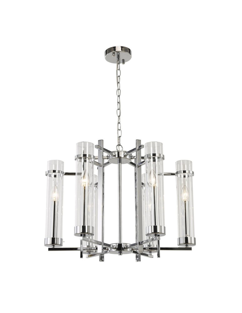 Żyrandole loftowe - ITALUX Aspen Wisząca E14 6x40W Chrom PND-31186-6A-CH - produkt kolory-swiatla.pl 1