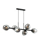 Lampy wiszące - ITALUX Borgo Wisząca E27 6x40W Czarny/Dymiony PND-30843-6 BK+SG - product 1