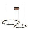 ITALUX Alamo Wisząca LED zintegrowany 84W 3000K 3360lm Czarny/Brązowy PND-280110130-21C-MBL