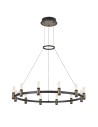 ITALUX Alamo Wisząca LED zintegrowany 48W 3000K 1920lm Czarny/Brązowy PND-280110130-12A-MBL