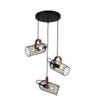 Lampy wiszące - ITALUX Antoin Wisząca E27 3x40W Czarny PND-2445-3-BK - product 1