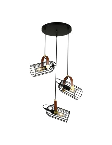 ITALUX Antoin Wisząca E27 3x40W Czarny PND-2445-3-BK
