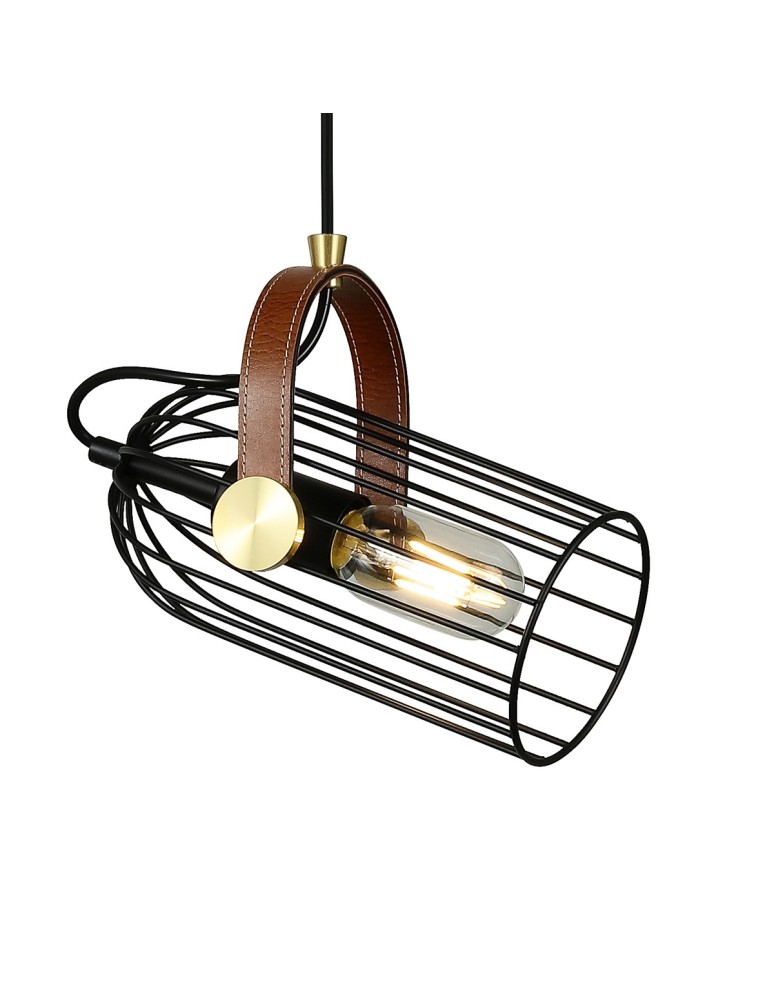 Lampy wiszące - ITALUX Antoin Wisząca E27 1x40W Czarny PND-2445-1-BK - produkt kolory-swiatla.pl 1