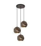 Lampy wiszące - ITALUX Palermo Wisząca E27 3x40W Antracytowy PND-2424-3S-GR+GD - product 1