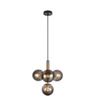 Lampy wiszące - ITALUX Ravena Wisząca E27 LED zintegrowany 4x5W Mosiądz/Dymiony PND-2324-4B BRO+SG - produkt 1