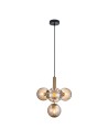 ITALUX Ravena Wisząca E27 LED zintegrowany 4x5W Mosiądz/Bursztyn PND-2324-4B BRO+AMB