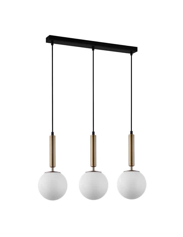 Lampy wiszące na listwie - ITALUX Ravena Wisząca E27 3x10W Mosiądz PND-2324-3L GD+OPA - produkt kolory-swiatla.pl 1