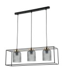 Lampy wiszące loftowe - ITALUX Sinella Wisząca E27 3x40W Czarny PND-23231-3-BK+SG - product 1