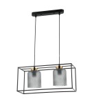 Lampy wiszące loftowe - ITALUX Sinella Wisząca E27 2x40W Czarny PND-23231-2-BK+SG - product 1
