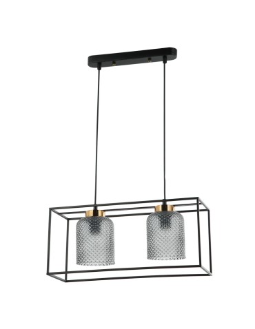 ITALUX Sinella Wisząca E27 2x40W Czarny PND-23231-2-BK+SG