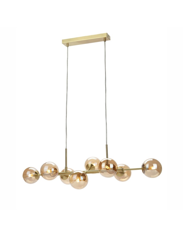 Lampy wiszące w kolorze mosiądz - ITALUX Erimida Wisząca G9 8x10W Mosiądz PND-2244-8A-GD - produkt kolory-swiatla.pl 1