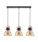 Lampy wiszące loftowe - ITALUX Darlena Wisząca E27 3x40W Czarny PND-22371-3-BK+AMB - product 1