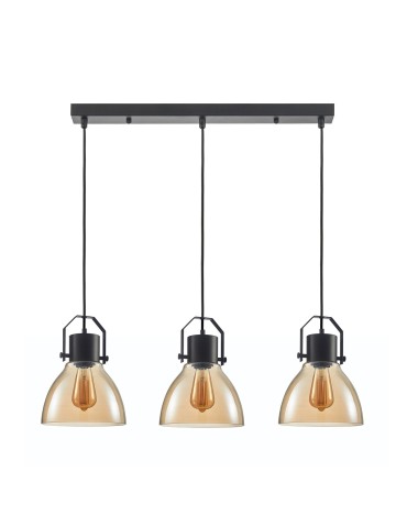 ITALUX Darlena Wisząca E27 3x40W Czarny PND-22371-3-BK+AMB