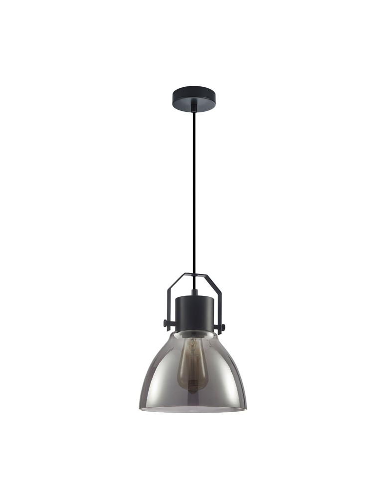 Lampy wiszące loftowe - ITALUX Darlena Wisząca E27 1x40W Czarny PND-22371-1-BK+SG - produkt kolory-swiatla.pl 1