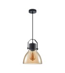 Lampy wiszące loftowe - ITALUX Darlena Wisząca E27 1x40W Czarny PND-22371-1-BK+AMB - product 1