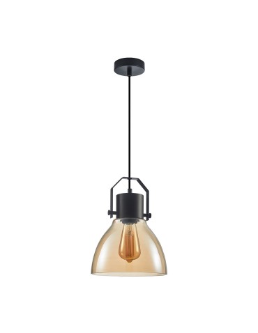 ITALUX Darlena Wisząca E27 1x40W Czarny PND-22371-1-BK+AMB