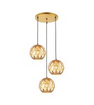 Lampy wiszące - ITALUX Hilo Wisząca E27 3x40W Złoty PND-22341-3SA-GD - product 1