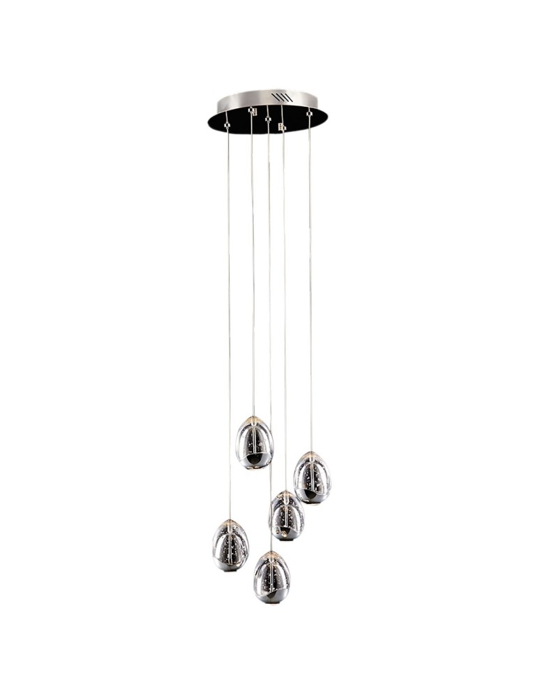 Lampy wiszące LED - ITALUX Huelto Wisząca LED zintegrowany 24W 3000K 1450lm Chrom PND-22112132-5A-CR - produkt kolory-swiatla.pl 1