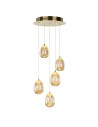 ITALUX Huelto Wisząca LED zintegrowany 24W 3000K 1450lm Złoty PND-22112132-5A-CHPN